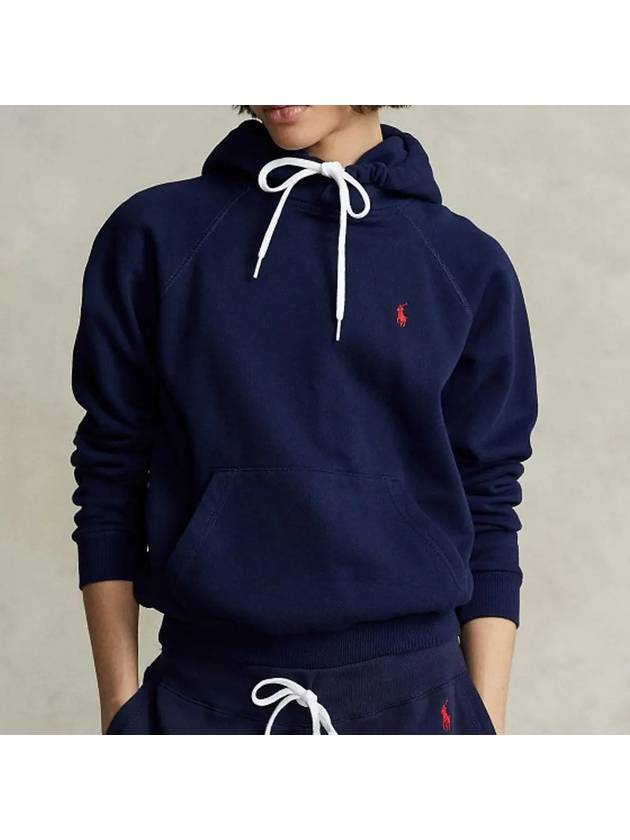 Women's Embroidered Logo Long Sleeve Hoodie Navy - POLO RALPH LAUREN - BALAAN 3