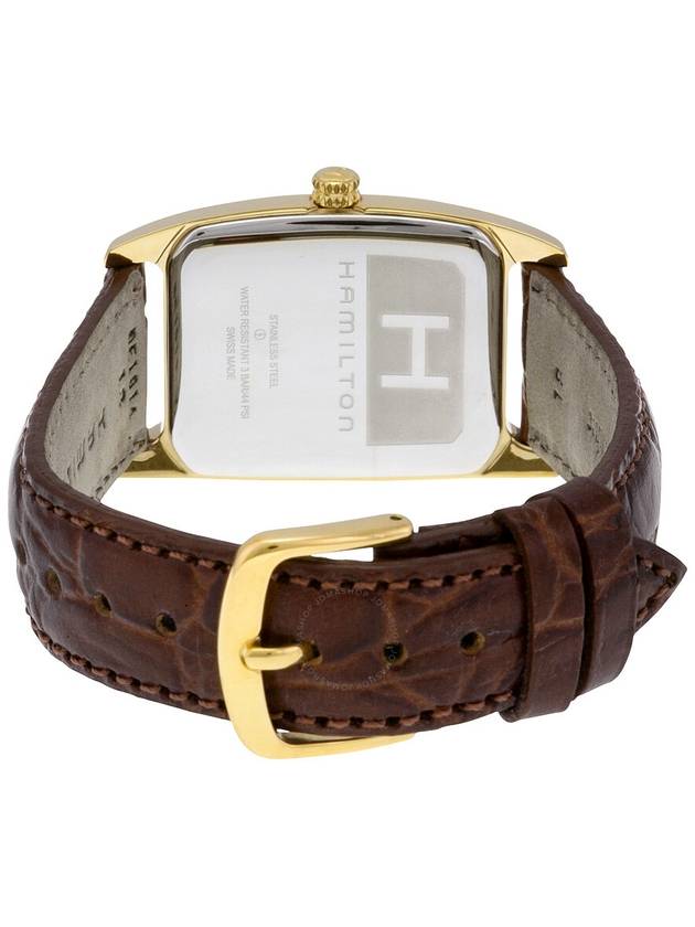 American Classic Bolton Quartz Calf Leather Watch Brown - HAMILTON - BALAAN 4