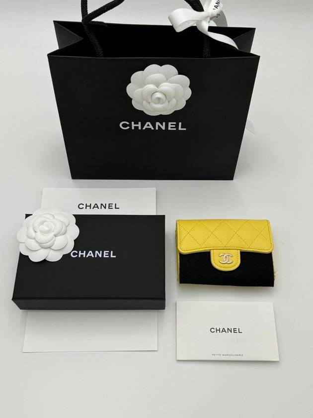 Classic Snap Card Wallet Caviar 24S Yellow Gold AP0214 - CHANEL - BALAAN 10