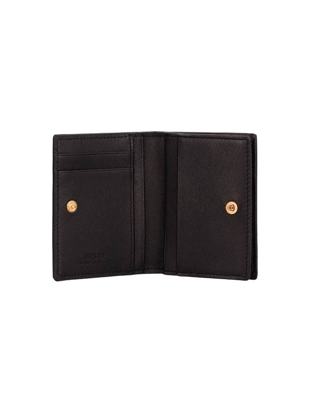 Medusa Leather Fold Card Wallet Black - VERSACE - BALAAN 4