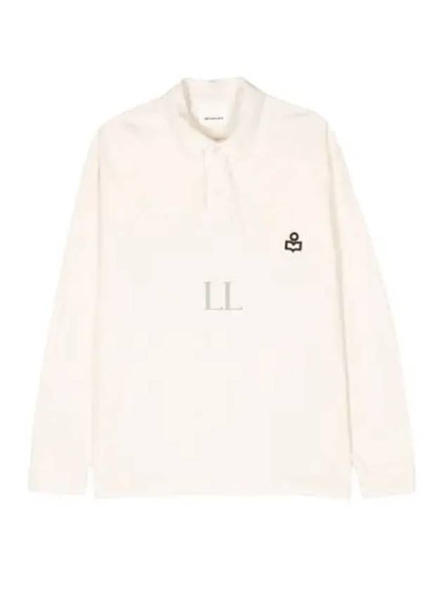 Anafikolo Embroidery Logo Long Sleeve Polo Shirt Ivory - ISABEL MARANT - BALAAN 1