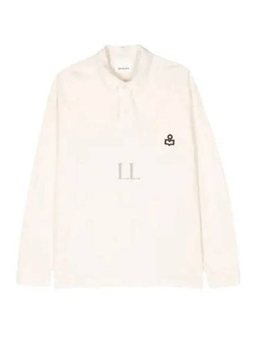 Anafikolo Embroidery Logo Long Sleeve Polo Shirt Ivory - ISABEL MARANT - BALAAN 1