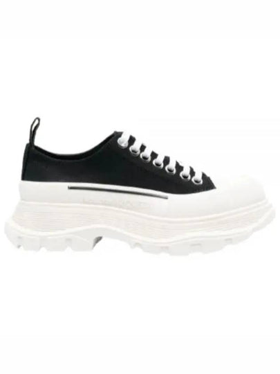 Tread Slick Low Top Sneakers Black White - ALEXANDER MCQUEEN - BALAAN 2