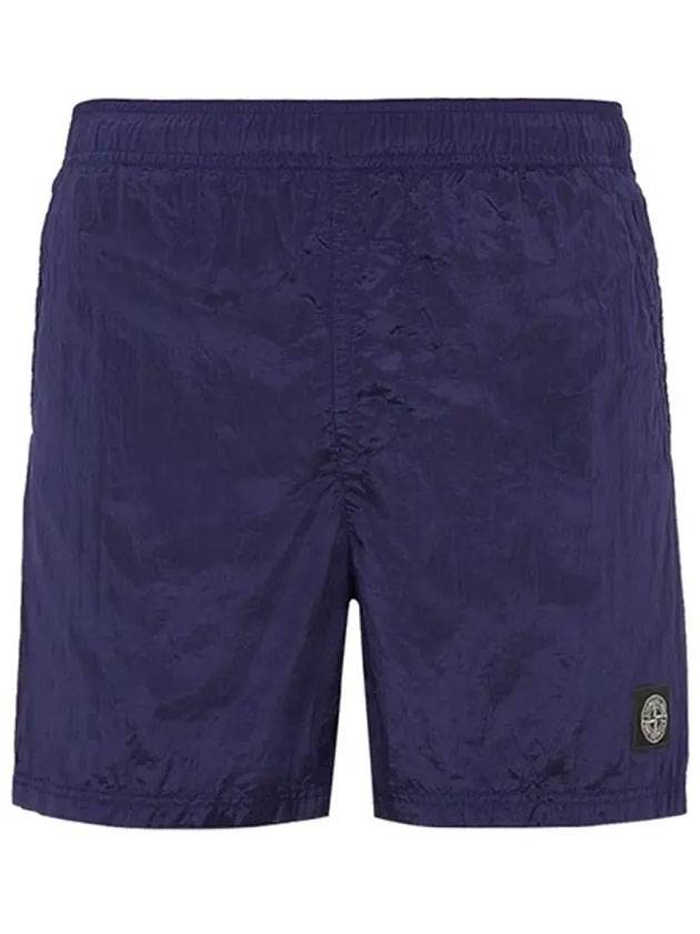 Men's Logo Patch Nylon Metal Swim Shorts Royal Blue - STONE ISLAND - BALAAN 1