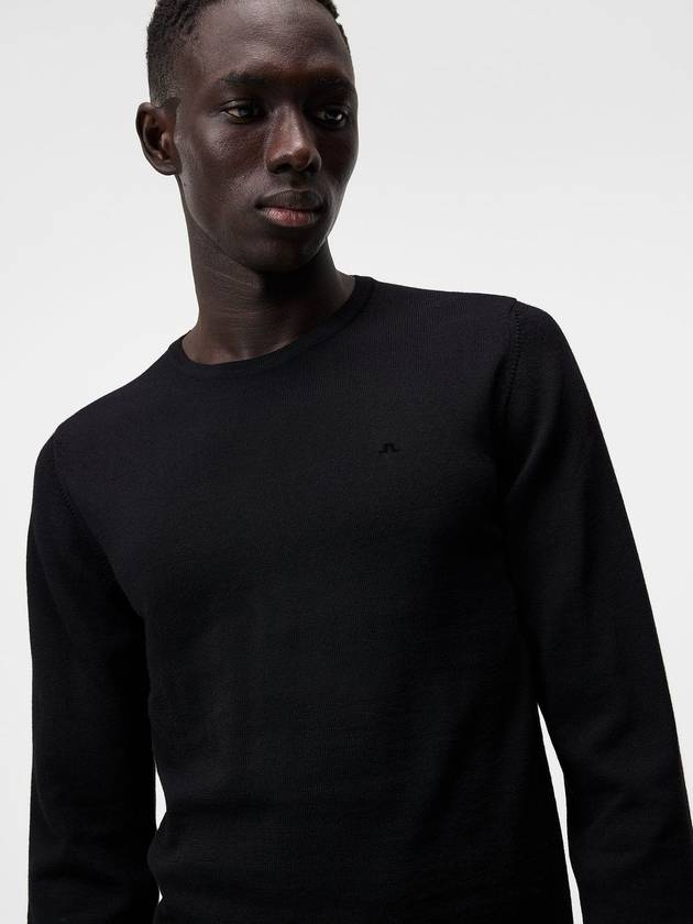 Lyle Merino Crewneck Wool Sweater Black - J.LINDEBERG - BALAAN 6