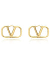 Women's V Logo Earrings Gold - VALENTINO - BALAAN 3