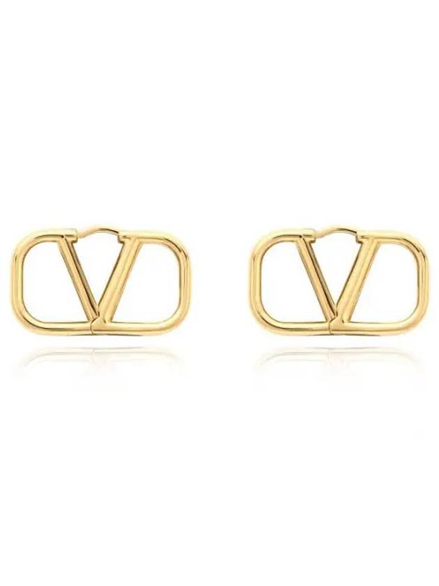 Women's V Logo Earrings Gold - VALENTINO - BALAAN 3