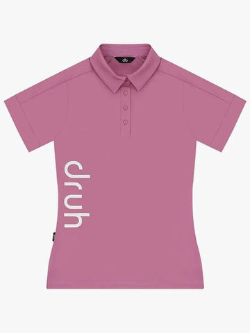 Drew Big Logo Short Sleeve T-Shirt DF42ST11MAGENTA - DRUH GOLF - BALAAN 1