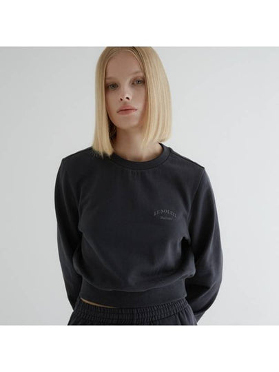 Luster Signature Crop Sweatshirt Charcoal - LE SOLEIL MATINEE - BALAAN 2