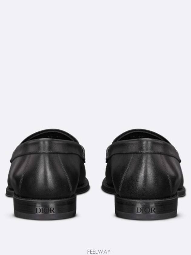 Granville Oblique Leather Loafer Black - DIOR - BALAAN 5