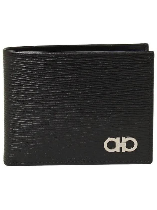 Gancini Half Wallet Black - SALVATORE FERRAGAMO - BALAAN 2