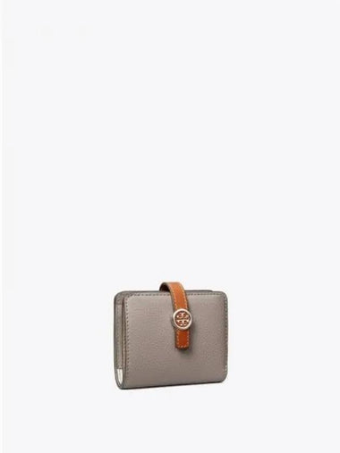 Robinson Pebble Mini Card Wallet Half Gray Domestic Product GM0024012377173 - TORY BURCH - BALAAN 1