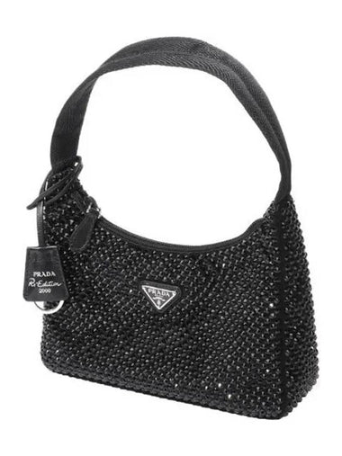 Crystal embellished satin mini bag - PRADA - BALAAN 1