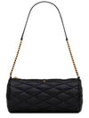 Women's Sade Small Tube Quilted Lambskin Shoulder Bag Black - SAINT LAURENT - BALAAN 2