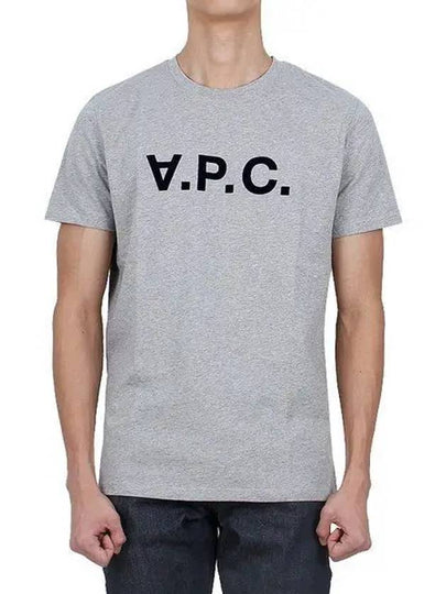 Black VPC Logo Short Sleeve T-Shirt Light Grey - A.P.C. - BALAAN 2