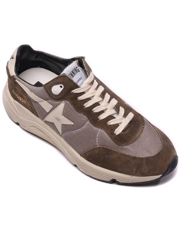 Running Sole Mesh Low Top Sneakers Olive Green - GOLDEN GOOSE - BALAAN 4