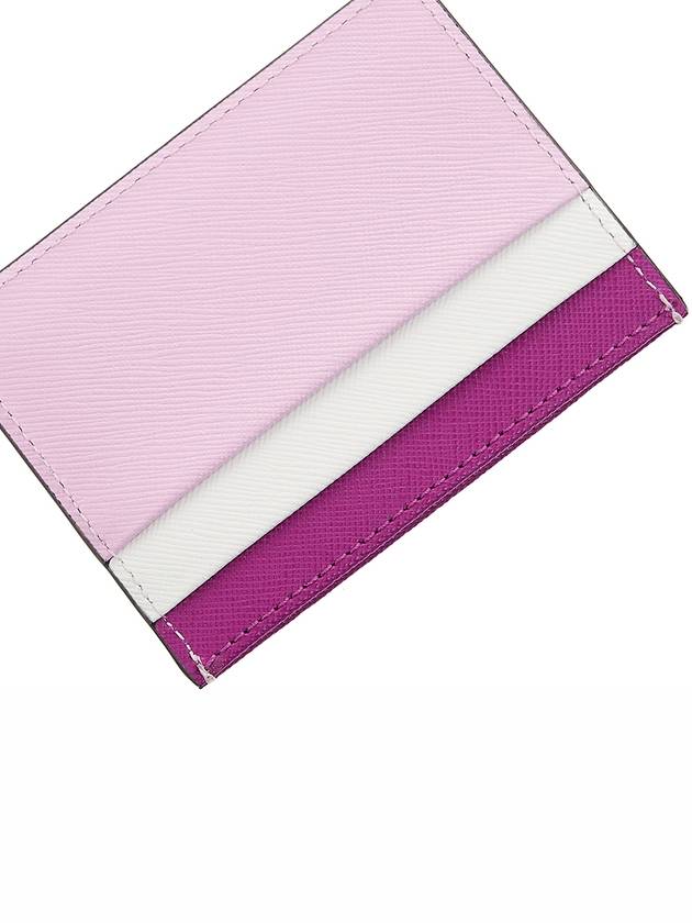 Saffiano Color Block Card Wallet Pink - MARNI - BALAAN 8