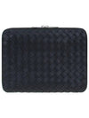 Classic Intrecciato Zipper Clutch Bag Black - BOTTEGA VENETA - BALAAN 2