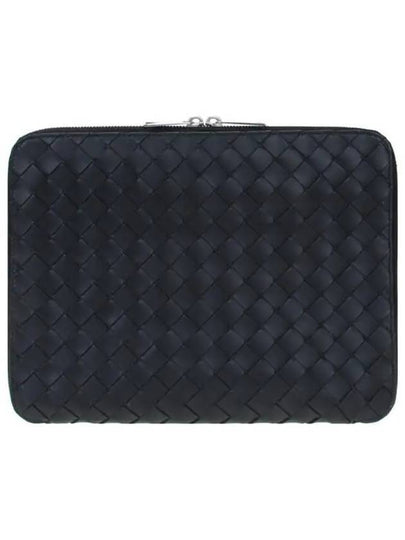 Classic Intrecciato Zipper Clutch Bag Black - BOTTEGA VENETA - BALAAN 2