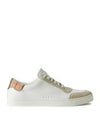 Leather Suede Check Cotton Low Top Sneakers White - BURBERRY - BALAAN 5