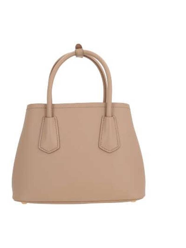 Double Saffiano Leather Mini Bag Sand Beige - PRADA - BALAAN 4