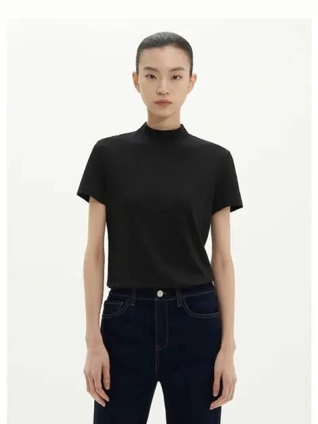 Women s Apex Cotton Tiny Turtleneck T Shirt Black Domestic Product GM0024062832519 - THEORY - BALAAN 1