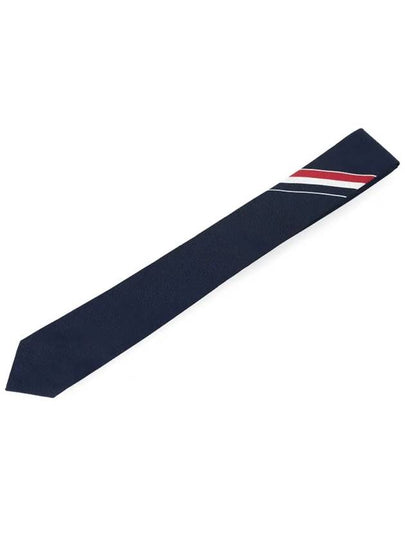 Three Stripes Classic RWB Selvedge Super 120 Count Wool Tie Navy - THOM BROWNE - BALAAN 2