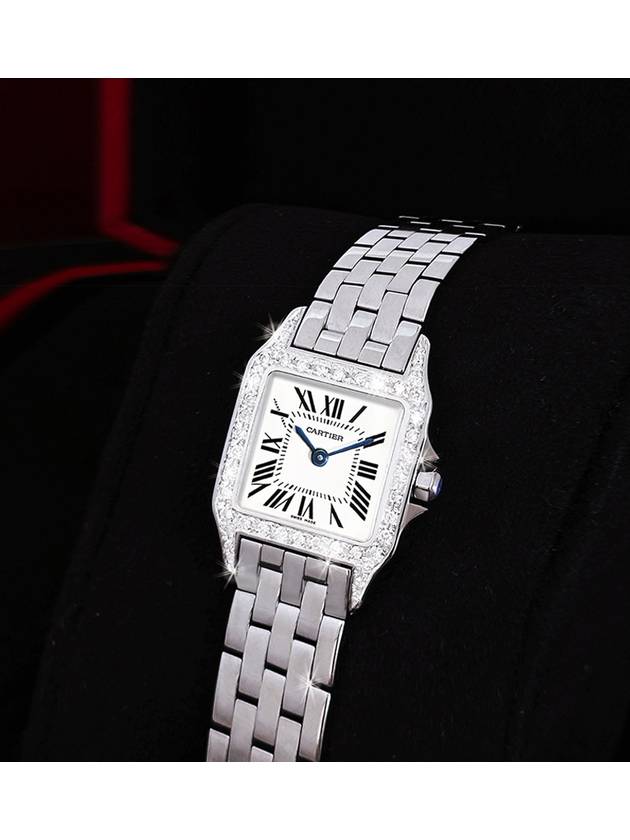 Santos Demoiselle Bezel Diamond Women s Steel Watch - CARTIER - BALAAN 3