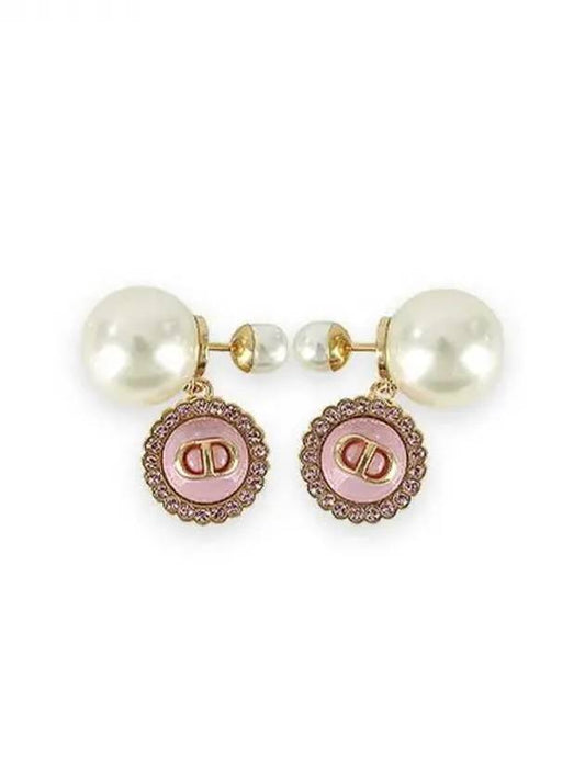 Tribales Pearl Earrings Gold Pink - DIOR - BALAAN 2