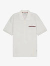 Men's Three Stripes Pocket Mercerized Short Sleeve Polo Shirt White - THOM BROWNE - BALAAN 2