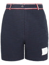 RWB Stripe Trim Shorts Navy - THOM BROWNE - BALAAN 1