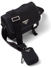 Triangle Logo Re-Nylon Saffiano Leather Cross Bag Black - PRADA - BALAAN 6