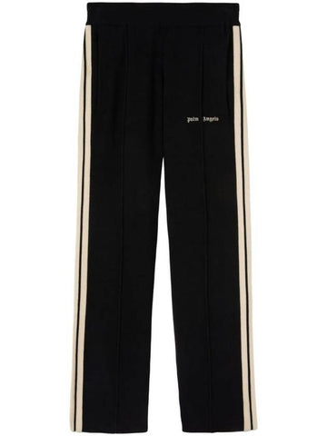 Palm Angels Classic Logo Knit Track Pants Black - PALM ANGELS - BALAAN 1