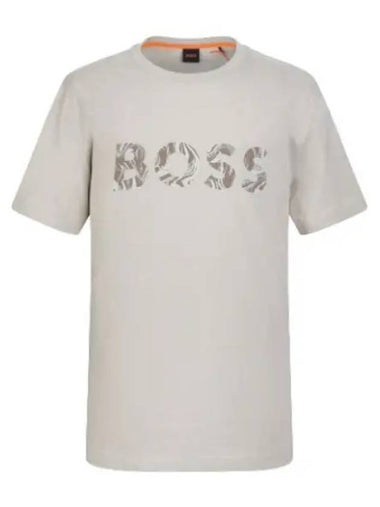 boss mix logo print short sleeve t shirt - HUGO BOSS - BALAAN 1