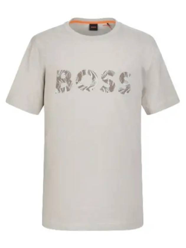 Boss Mix Logo Print Short Sleeve T Shirt - HUGO BOSS - BALAAN 1