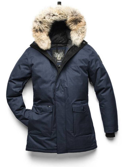 Yves Hooded Fur Padded Parka Navy - NOBIS - BALAAN 2