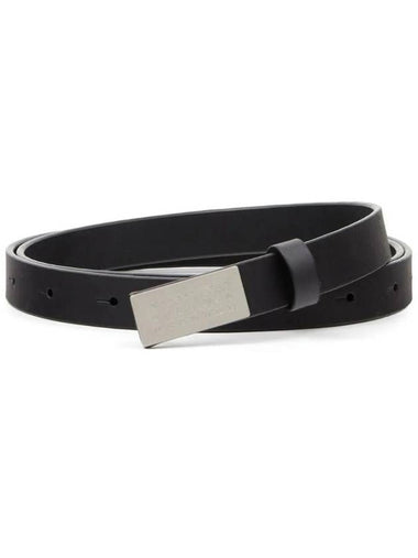 Logo Buckle Leather Belt Black - MAISON MARGIELA - BALAAN 1