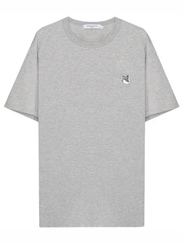 Gray Fox Head Patch Classic T Shirt Men s Short Sleeve Tee - MAISON KITSUNE - BALAAN 1