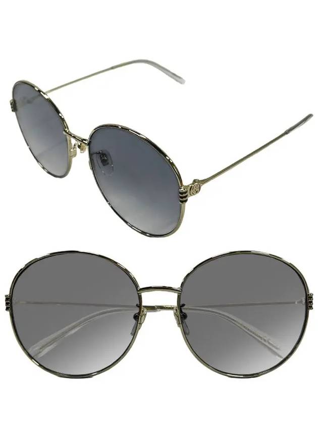 Eyewear Logo Round Frame Metal Sunglasses Grey - GUCCI - BALAAN 2