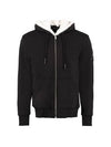 Classic Bunny Fur Zip-Up Hoodie Black - MOOSE KNUCKLES - BALAAN 1