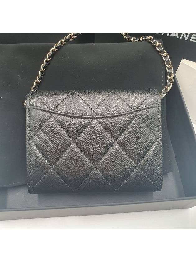 CC Logo Flap Leather Mini Bag Black - CHANEL - BALAAN 4