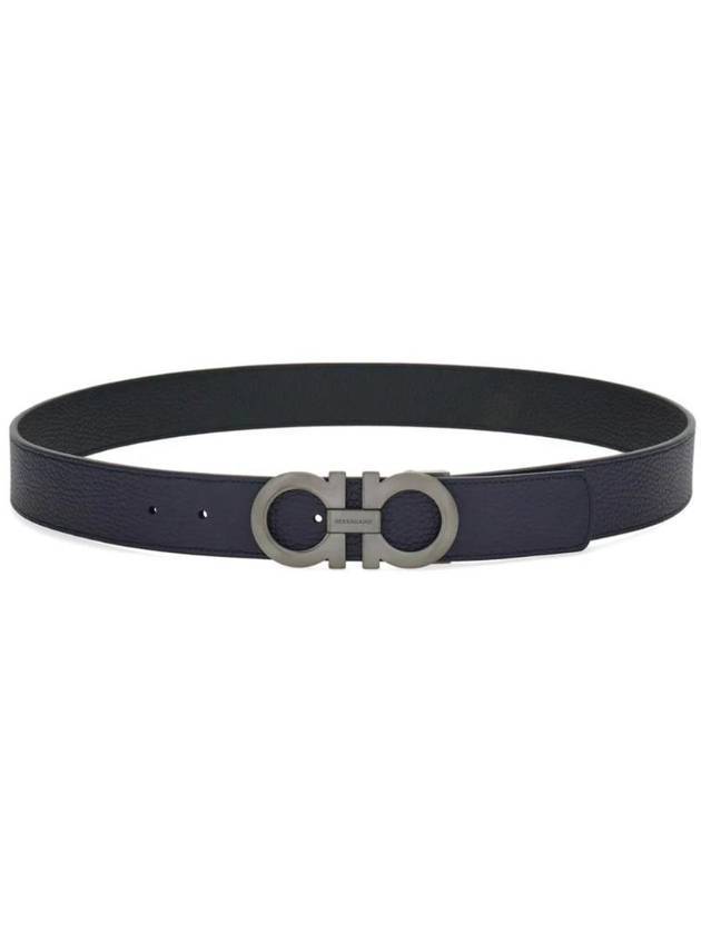 24FW leather belt 675542776307 MIDNIGHTNERO BLUE - SALVATORE FERRAGAMO - BALAAN 1