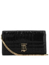 Women's Lola Sequin Chain Shoulder Bag Black - BURBERRY - BALAAN 2