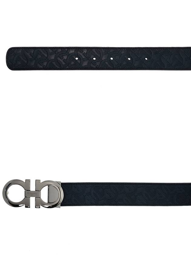 FERRAGAMO Branded Belt, Men's, Grey - SALVATORE FERRAGAMO - BALAAN 4