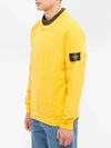 Wappen Patch Crew Neck Sweatshirt Yellow - STONE ISLAND - BALAAN 3