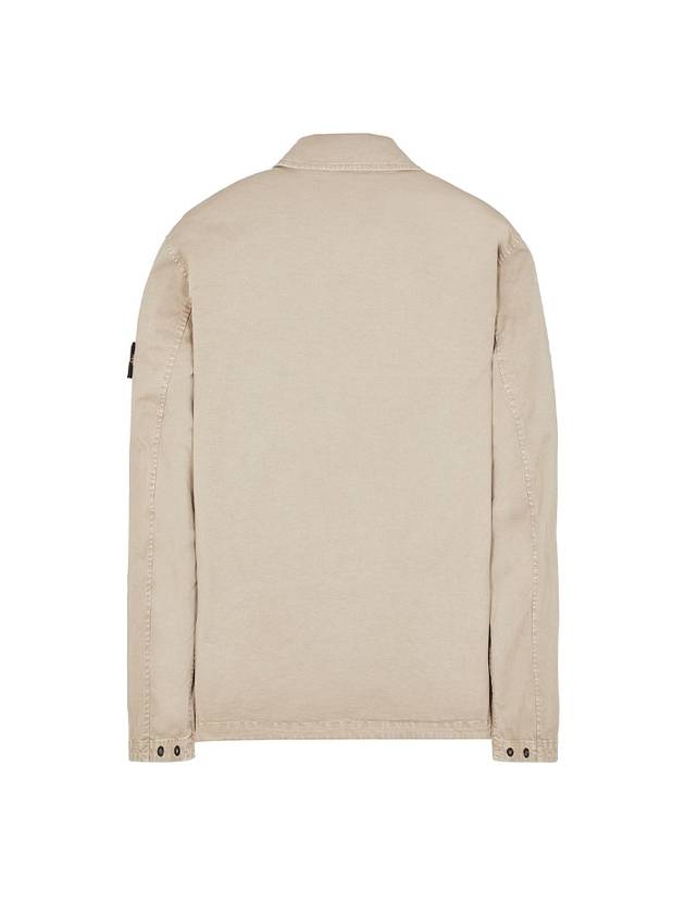 Garment Dyed Stretch Cotton Overshirt Dove Grey - STONE ISLAND - BALAAN 3