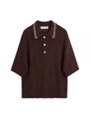 Traditional Polo Fuzzy Alpaca Knit Top Brown - OUR LEGACY - BALAAN 2