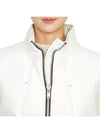 Women's Logo Patch Zipper Padded Vest White - MOOSE KNUCKLES - BALAAN 11