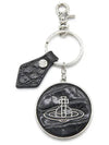 ORB Logo Charm Crocodile Skin Metal Key Ring Black - VIVIENNE WESTWOOD - BALAAN 2