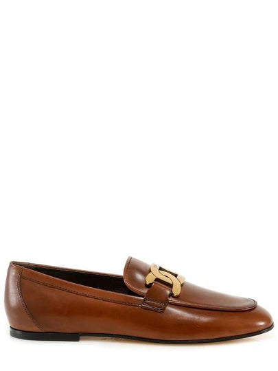 Kate Metal Logo Leather Loafers Brown - TOD'S - BALAAN 2